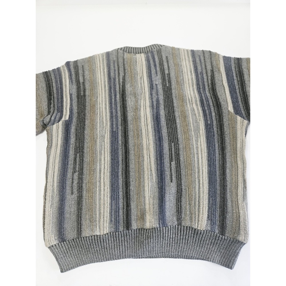 Vintage D'Avila Sweater Mens Size Large Striped Wool Blend Lightweight - Picture 4 of 4